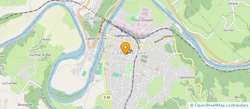 localisation de l'entreprise GROUPE ETUDES REPRESENT COMMERCIALE SARL  CAPDENAC-GARE