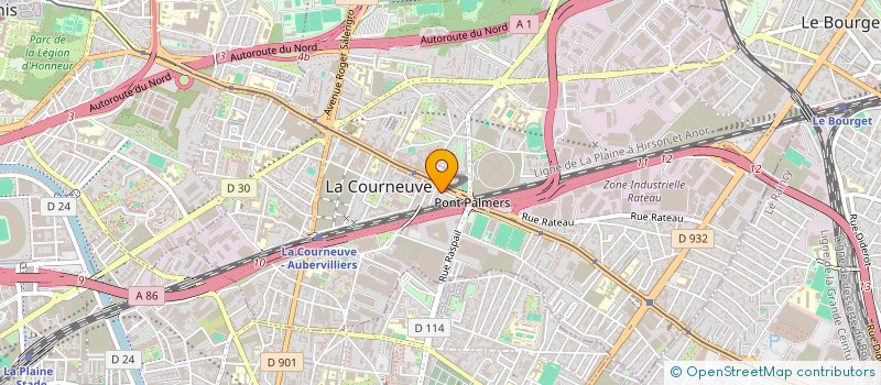localisation de l'entreprise GROUPE EVANGELIQUE DE LA VERITE à LA COURNEUVE