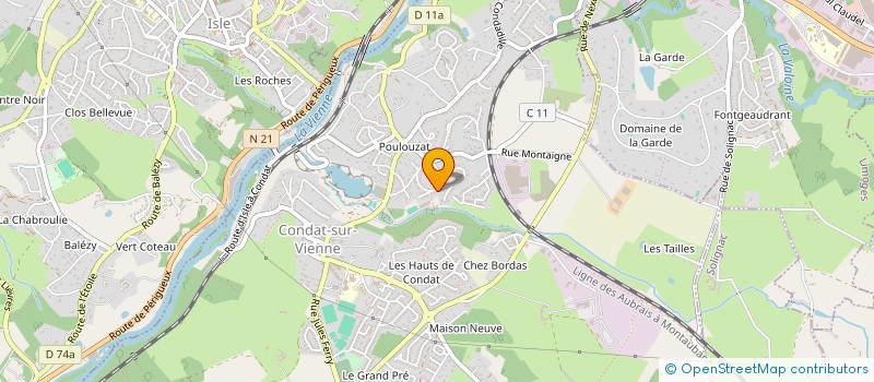 localisation de l'entreprise GROUPE EVASION 87 à CONDAT-SUR-VIENNE