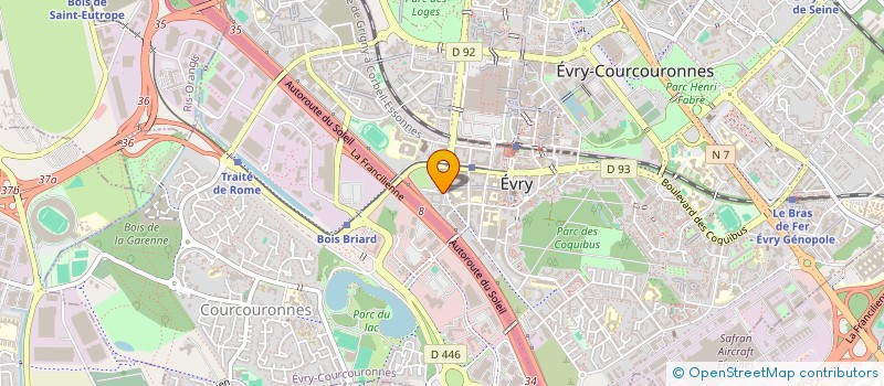 localisation de l'entreprise GROUPE EVASION  EVRY-COURCOURONNES