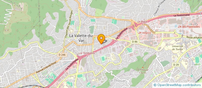 localisation de l'entreprise GROUPE EVOLUBAT  LA VALETTE DU VAR