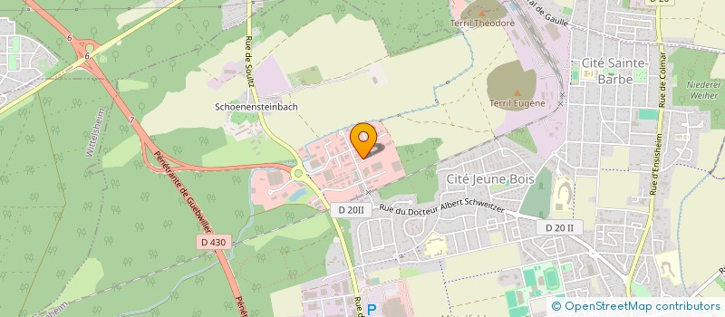 localisation de l'entreprise GROUPE FG à WITTENHEIM