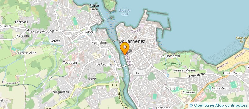 localisation de l'entreprise GROUPE FINISTERE CROISIERE à DOUARNENEZ