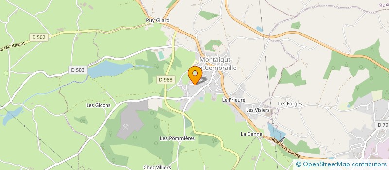 localisation de l'entreprise GROUPE FOLKLORIQUE LES BITOUS  MONTAIGUT-EN-COMBRAILLE