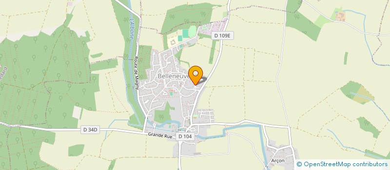 localisation de l'entreprise GROUPE FOLKLORIQUE LES COMPAGNONS DE L'ALBANE  BELLENEUVE