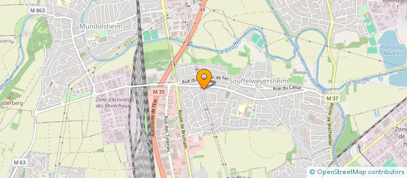 localisation de l'entreprise GROUPE FOLKLORIQUE LES KOCHLOEFFEL  SOUFFELWEYERSHEIM