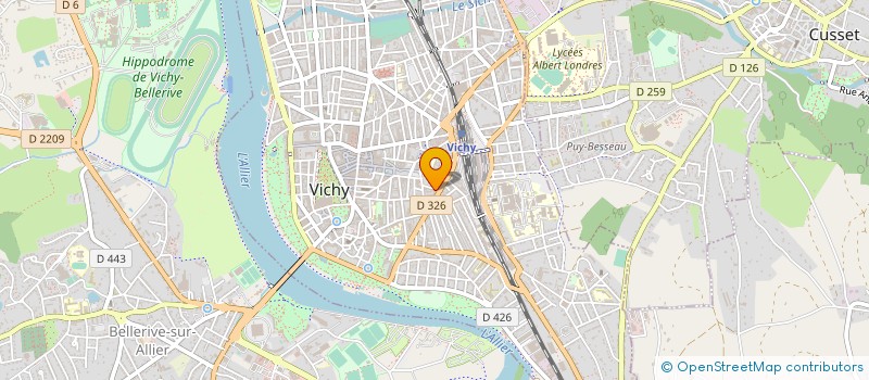 localisation de l'entreprise GROUPE FOLKLORIQUE VICHY ET SES SOURCES à VICHY