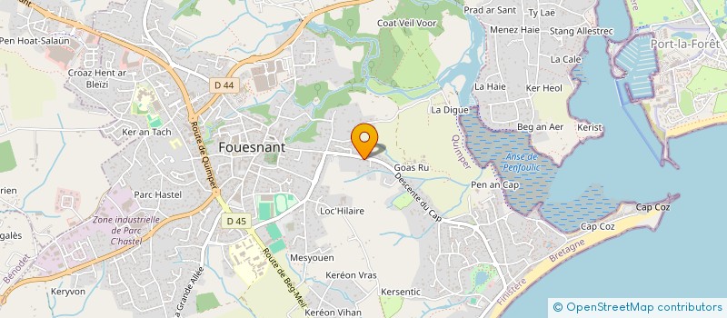 localisation de l'entreprise GROUPE G.T. à FOUESNANT