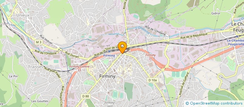 localisation de l'entreprise GROUPE G.T.I.  FIRMINY