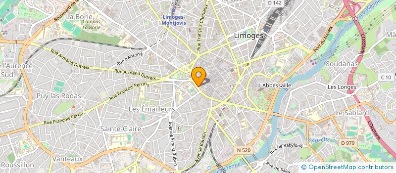 localisation de l'entreprise GROUPE GAMBETTA INVEST à LIMOGES