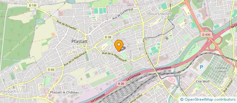 localisation de l'entreprise GROUPE GESTEVENTS  PFASTATT