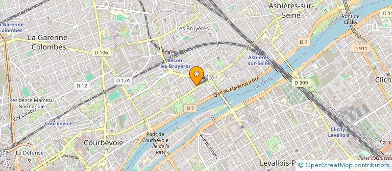 localisation de l'entreprise GROUPE GESTION ASSURANCES à COURBEVOIE