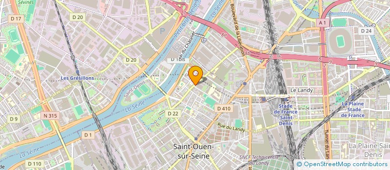 localisation de l'entreprise GROUPE GLI à SAINT-OUEN-SUR-SEINE