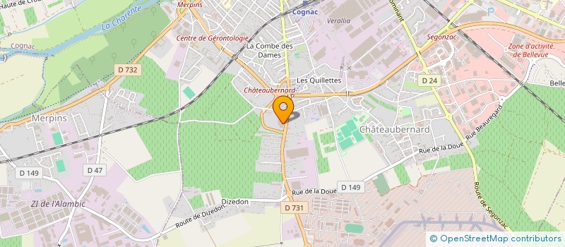localisation de l'entreprise GROUPE GRD à CHATEAUBERNARD