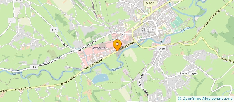 localisation de l'entreprise GROUPE H.C.T  SAINT-NIZIER-SOUS-CHARLIEU