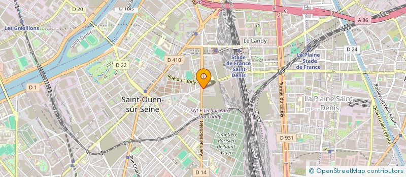 localisation de l'entreprise GROUPE HARMONIE à SAINT-OUEN-SUR-SEINE