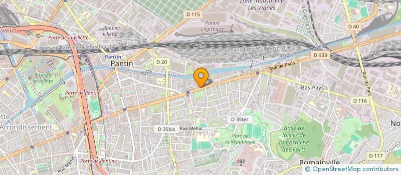 localisation de l'entreprise GROUPE HJ à PANTIN