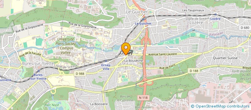 localisation de l'entreprise GROUPE HOSPITALIER NORD ESSONNE à ORSAY