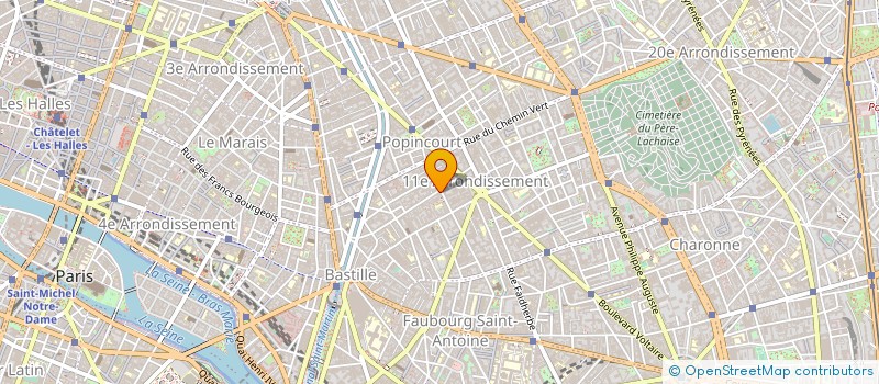 localisation de l'entreprise GROUPE HOTELIER LES GRILLONS  PARIS