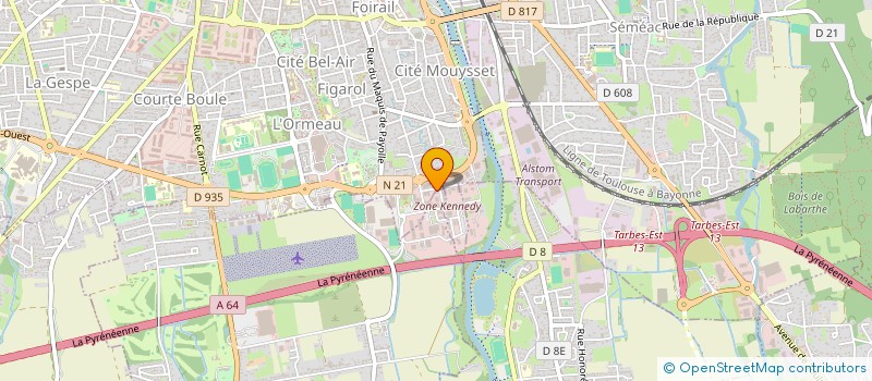 localisation de l'entreprise GROUPE HUEBER ASSURANCES  TARBES