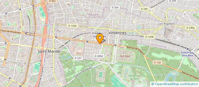 localisation de l'entreprise GROUPE HYPERION à VINCENNES