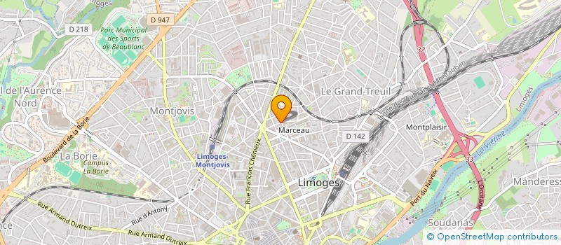 localisation de l'entreprise GROUPE IMMO INNOV GROUPE 21 à LIMOGES