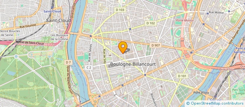 localisation de l'entreprise GROUPE IMMOBILIER DE REHABILITATION à BOULOGNE-BILLANCOURT