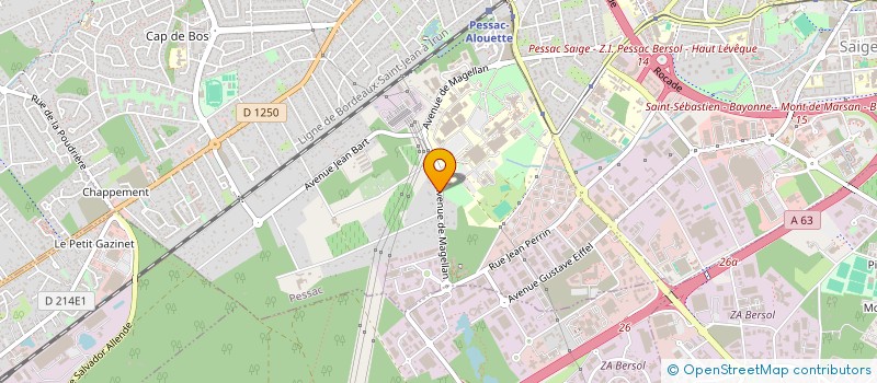 localisation de l'entreprise GROUPE IMMUNO INFECTION SUD à PESSAC