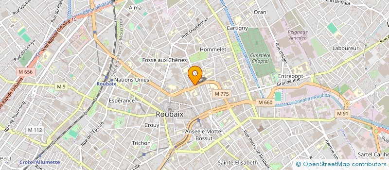 localisation de l'entreprise GROUPE IMPACT INFORMATIQUE SA  ROUBAIX