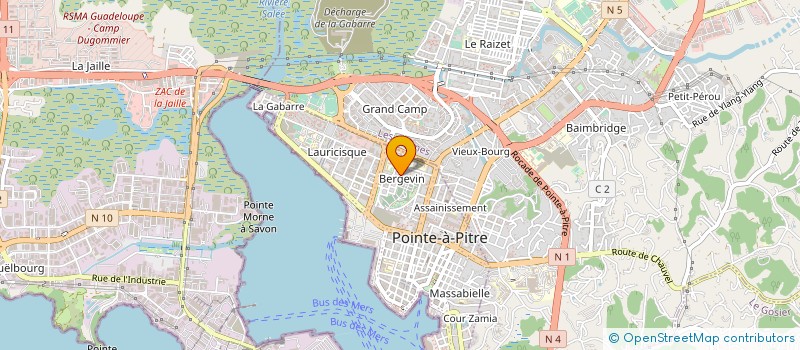 localisation de l'entreprise GROUPE INFORMATIQUE DE GESTION à POINTE-A-PITRE