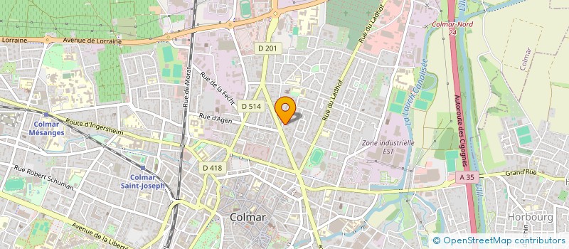 localisation de l'entreprise GROUPE INFORMATIQUE ENVIRONNEMENTALE ET SOLIDAIRE (GROUPE IES)  COLMAR