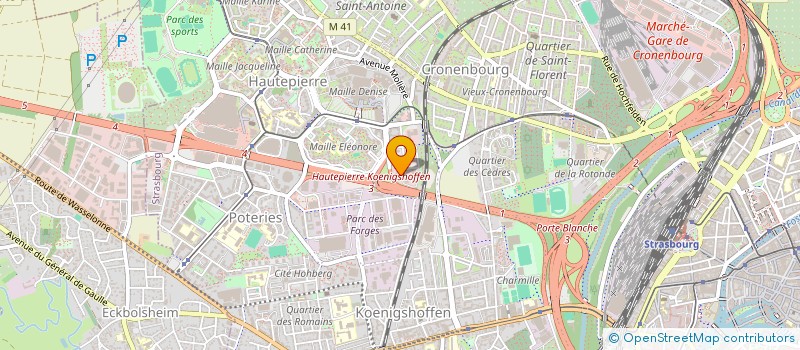 localisation de l'entreprise GROUPE INGENIERIE ALSACE à STRASBOURG