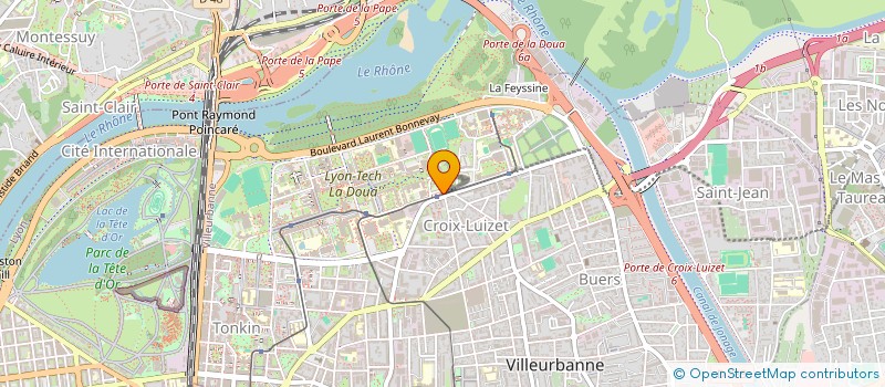 localisation de l'entreprise GROUPE INSA  VILLEURBANNE