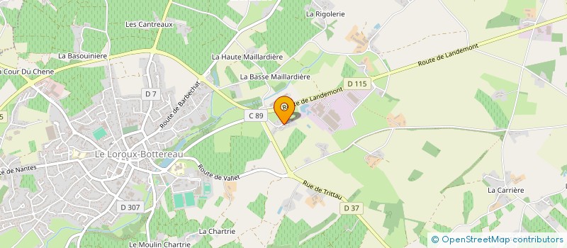 localisation de l'entreprise GROUPE JANNEAU INDUSTRIES  LE LOROUX-BOTTEREAU