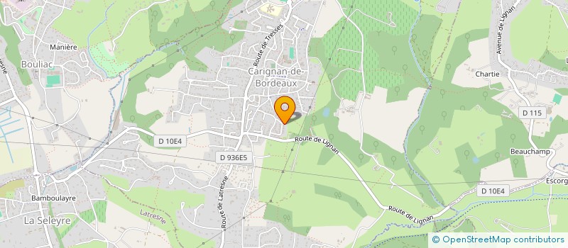 localisation de l'entreprise GROUPE JRT  CARIGNAN-DE-BORDEAUX