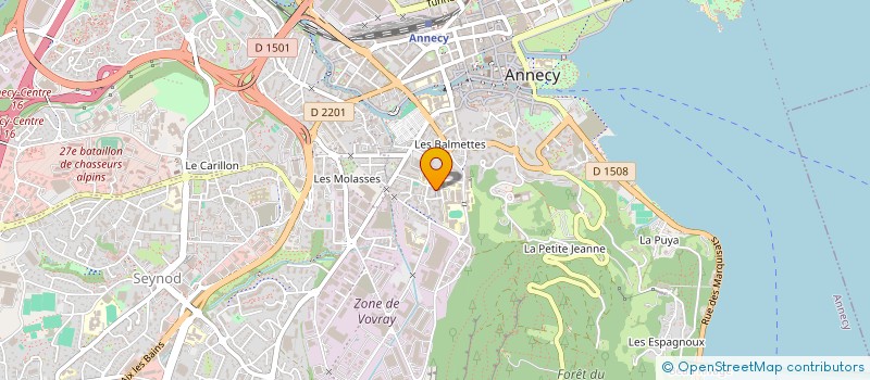 localisation de l'entreprise GROUPE K2 à ANNECY