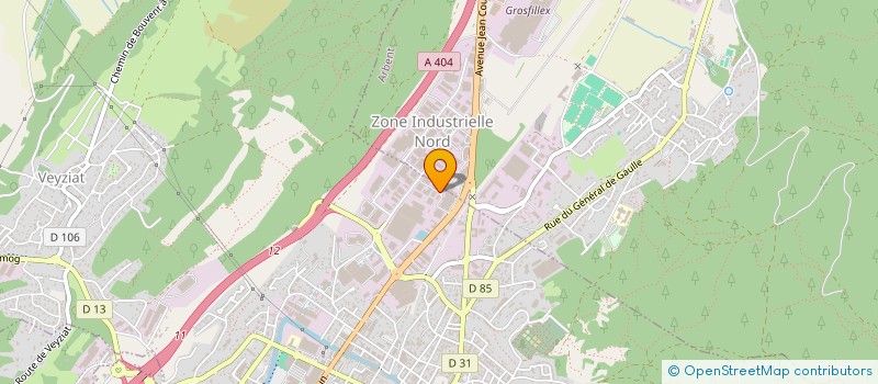 localisation de l'entreprise GROUPE KAEL à OYONNAX