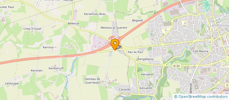 localisation de l'entreprise GROUPE KERJEAN à BODILIS