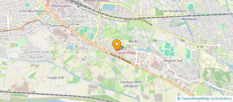 localisation de l'entreprise GROUPE L.M.D.  AVIGNON