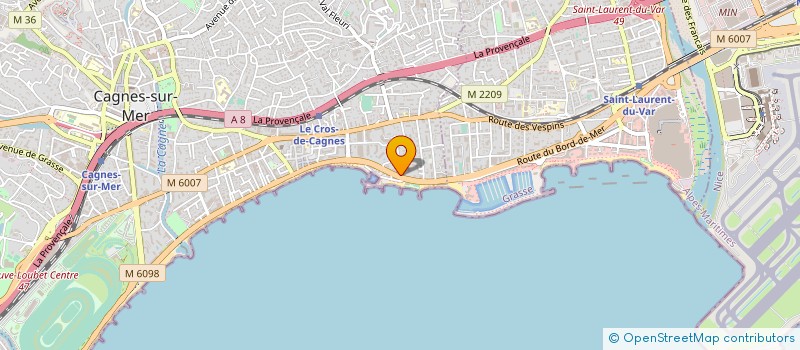 localisation de l'entreprise GROUPE LA PAISIBLE SA à CAGNES-SUR-MER