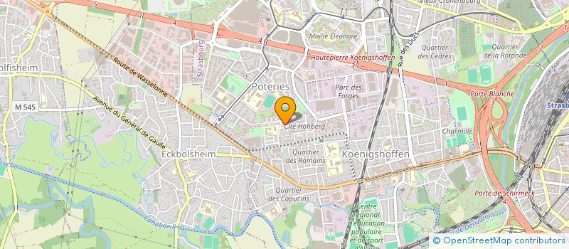 localisation de l'entreprise GROUPE LA STRASBOURGEOISE TRANSPORTS à STRASBOURG