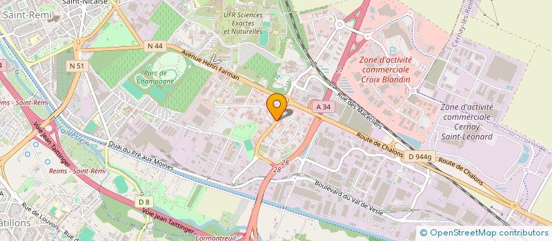 localisation de l'entreprise GROUPE LE CENTRE BUREAUTIQUE CHAMP ARDEN à REIMS