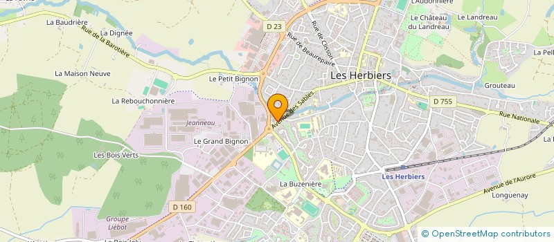 localisation de l'entreprise GROUPE LIEBOT à LES HERBIERS