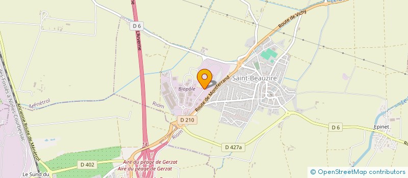 localisation de l'entreprise GROUPE LIMAGRAIN HOLDING  SAINT-BEAUZIRE