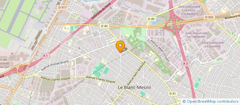 localisation de l'entreprise GROUPE MARAR  LE BLANC-MESNIL