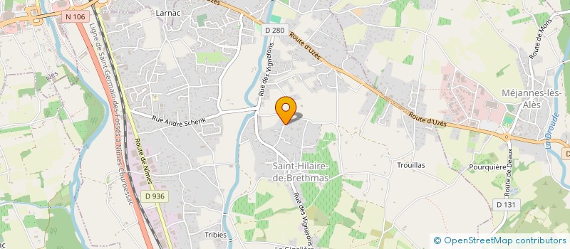 localisation de l'entreprise GROUPE MARQUES HORIZON  SAINT-HILAIRE-DE-BRETHMAS