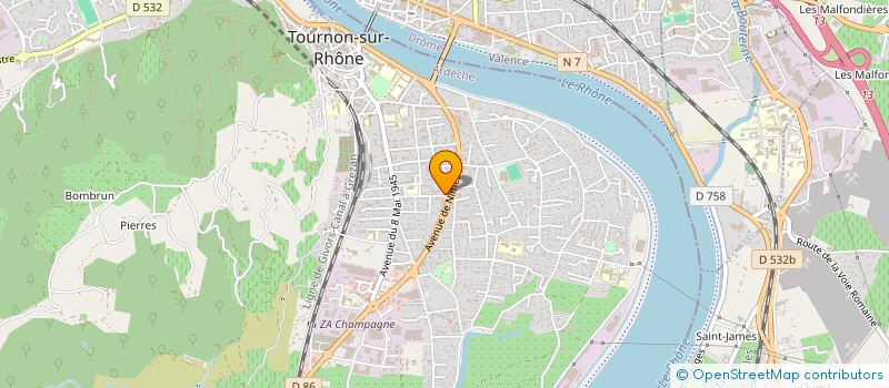 localisation de l'entreprise GROUPE MARTINS à TOURNON-SUR-RHONE