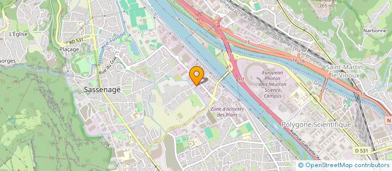 localisation de l'entreprise GROUPE MD ENSEIGNES AGENCEMENT  SASSENAGE