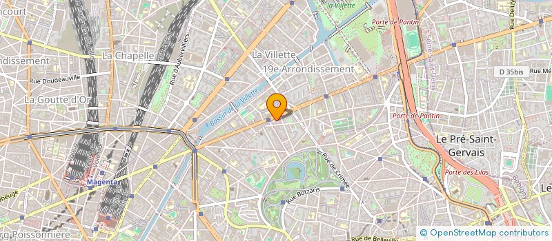 localisation de l'entreprise GROUPE MEDICAL 100 RUE DE MEAUX 19E  PARIS