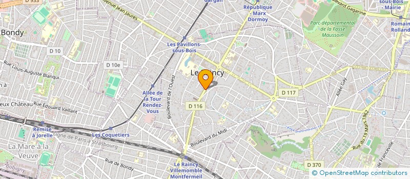 localisation de l'entreprise GROUPE MEDICAL 107 à LE RAINCY